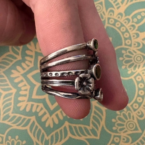 New without tags Or Paz sterling silver 925 and Chrome Diopside ring - size 6 - Picture 2 of 7